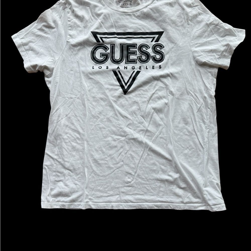 Guess Los Angeles White Logo Tee XXL (Runs Small) | Love/List Challenge